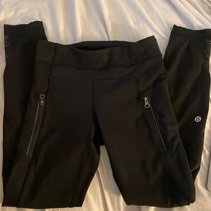 Lululemon Inspire II Tight. w/ mesh design and zipper pockets